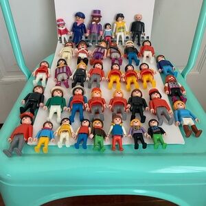 Huge Lot of Vintage Playmobil People, Weapons, Furniture, Accessories